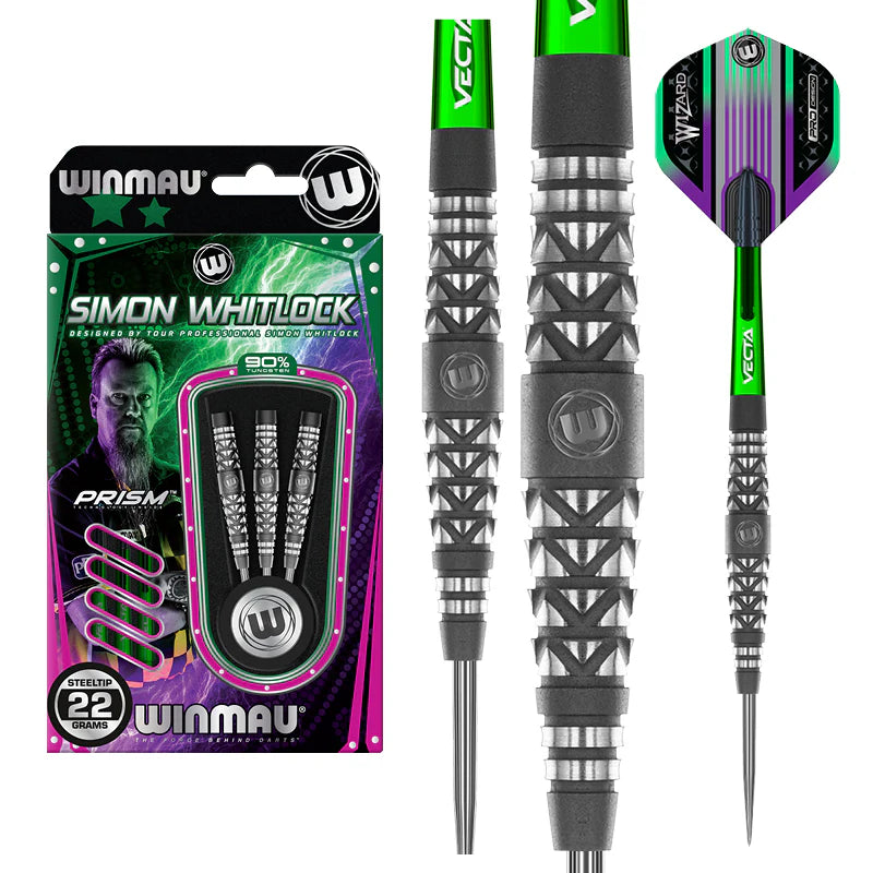 Winmau Simon Whitlock Atomised 90% Tungsten Steel Tip Darts