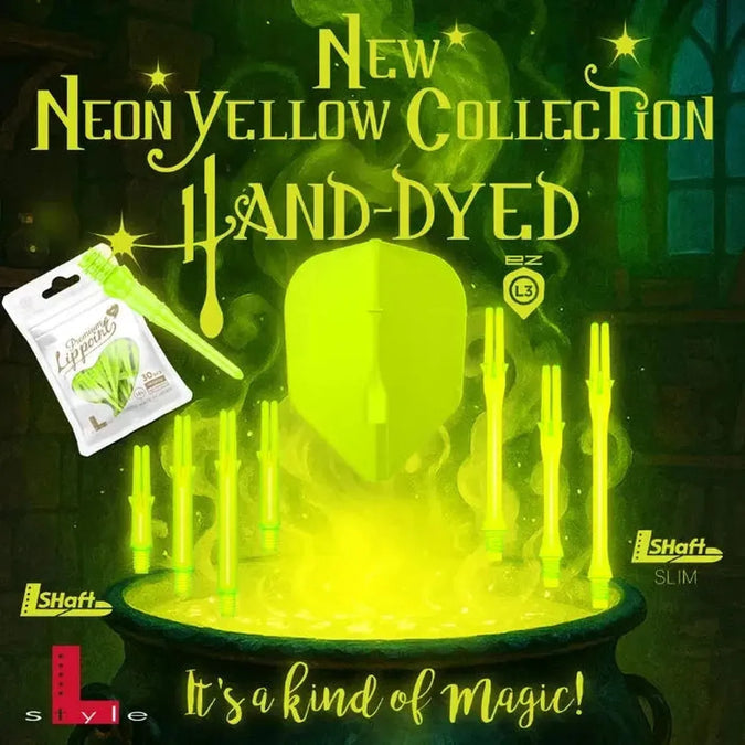 L-STYLE DARTS L-SHAFT SP LOCKED STRAIGHT SHAFTS NEON YELLOW