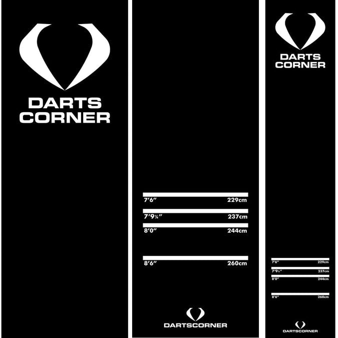 DARTS CORNER CARPET DART MAT
NON SLIP BACK - DC LOGO - BLACK