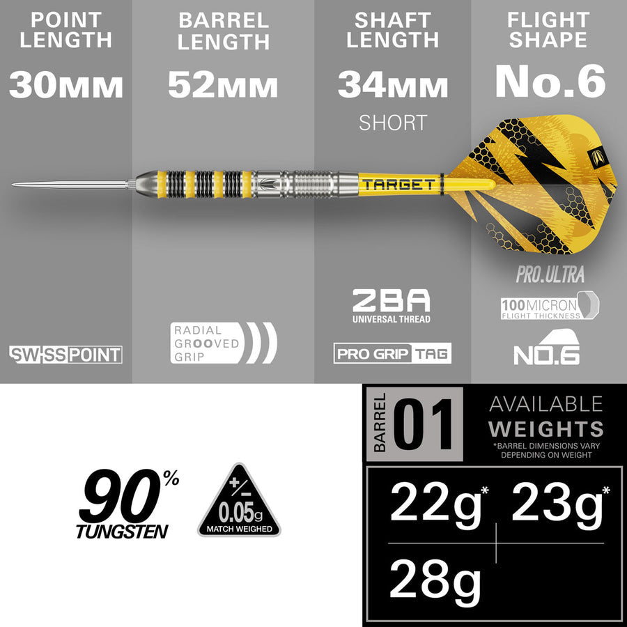 BUZZ 90% SP01 STEEL TIP DART 2026