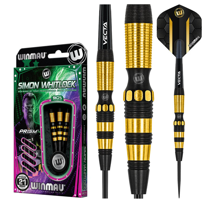 Winmau Simon Whitlock Dynamic Edge S.E. 90% Tungsten Steel Tip Darts