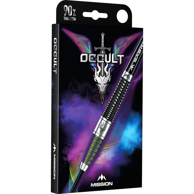 Mission Occult Darts - Steel Tip - 90% - Black & Coral PVD