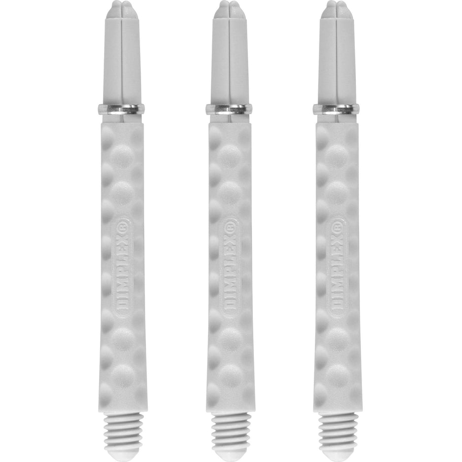 Harrows Dimplex Shafts - Dart Stems - with Rings - White