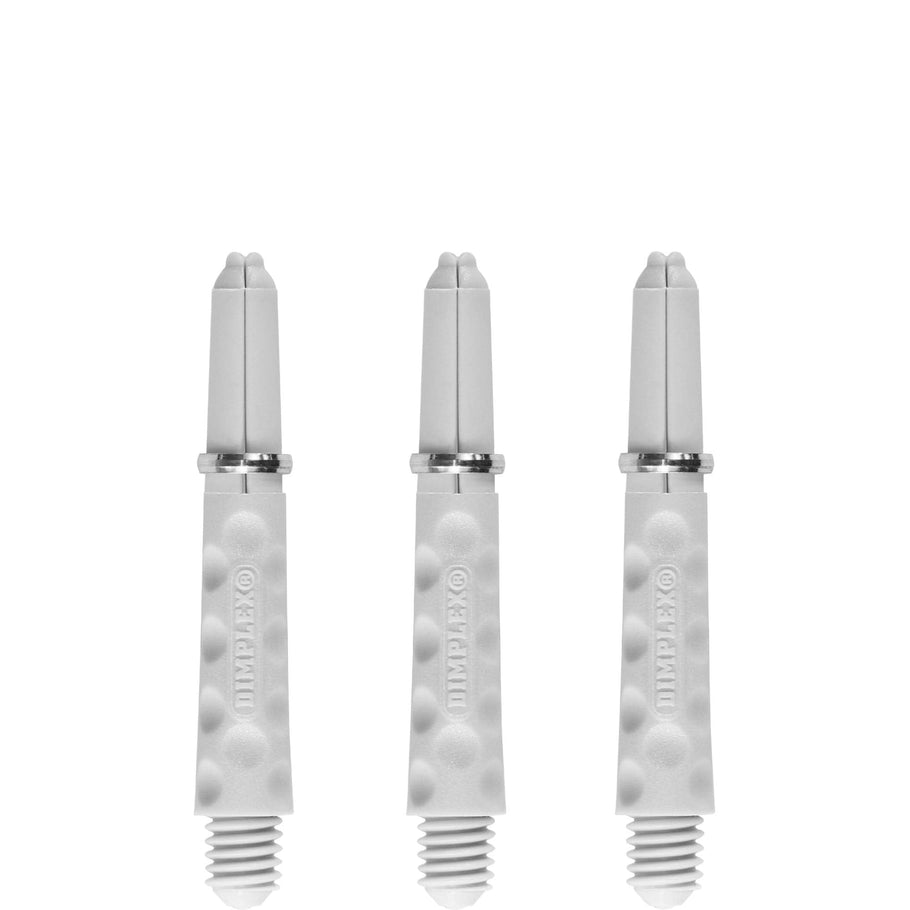 Harrows Dimplex Shafts - Dart Stems - with Rings - White