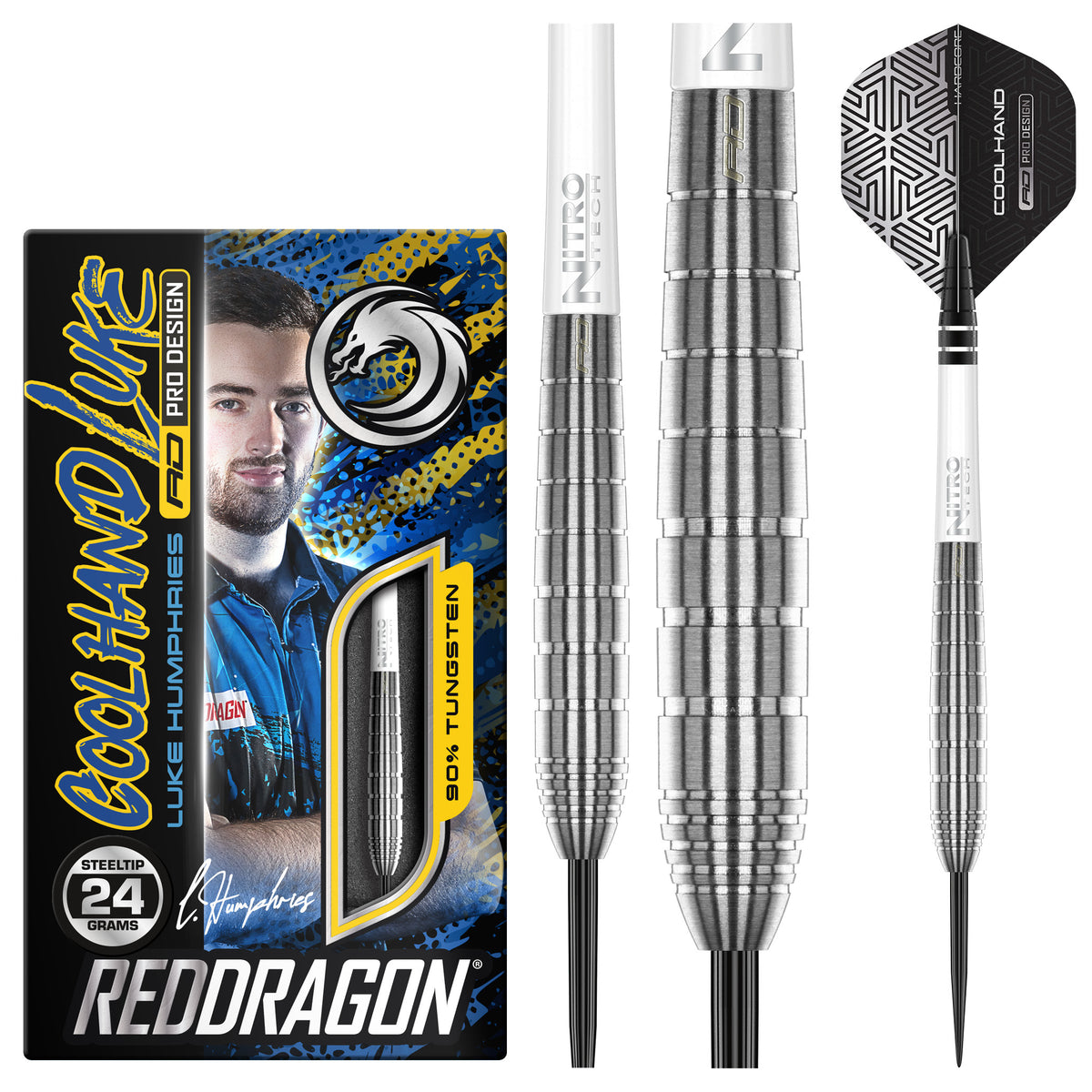 Luke Humphries TX1 90% Tungsten Steel Tip Darts by Red Dragon