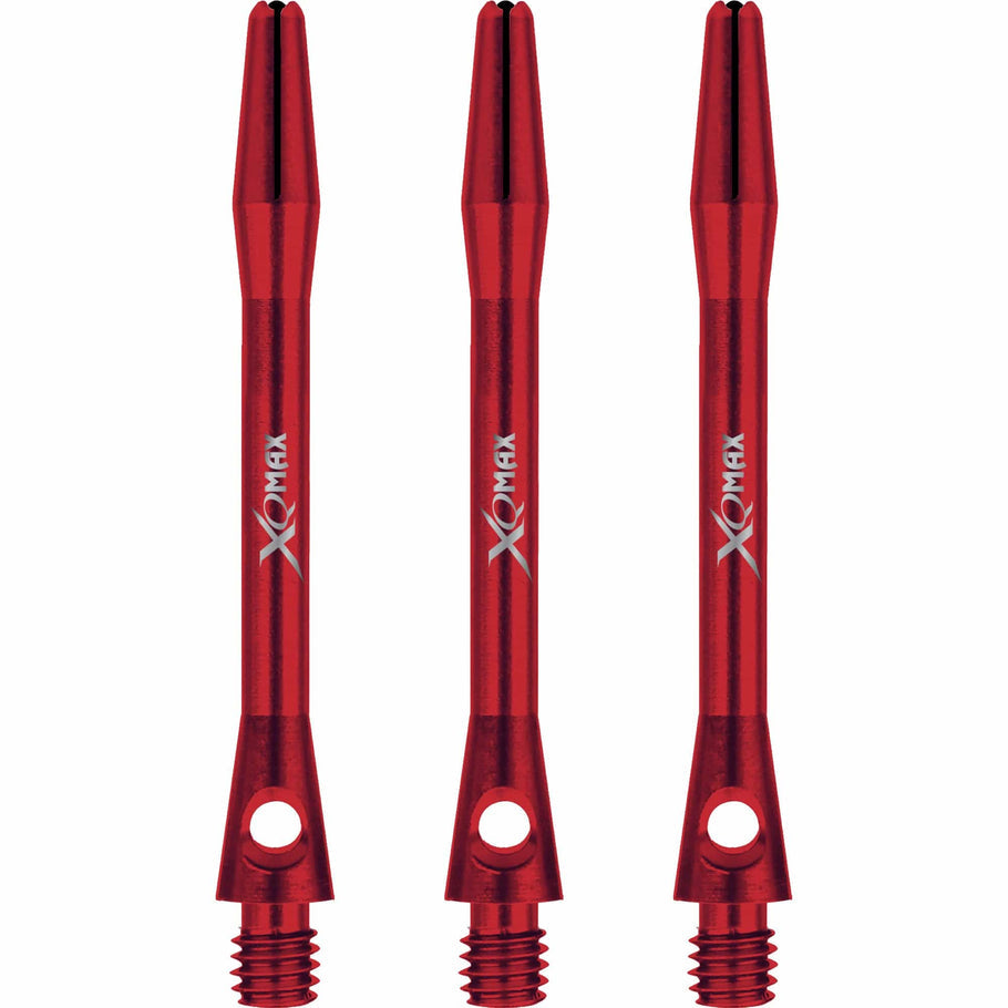 XQMax Aluminium Dart Shafts - Metal Dart Stems - Red