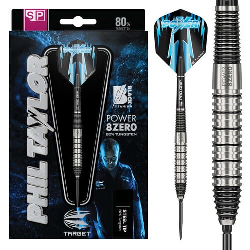 Target Phil Taylor Power 8ZERO 2 Swiss Point 80% Steel Tip Darts 24g