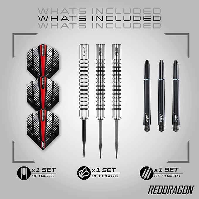 Flightmaster Fury 1 80% Tungsten Steel Tip Darts by Red Dragon