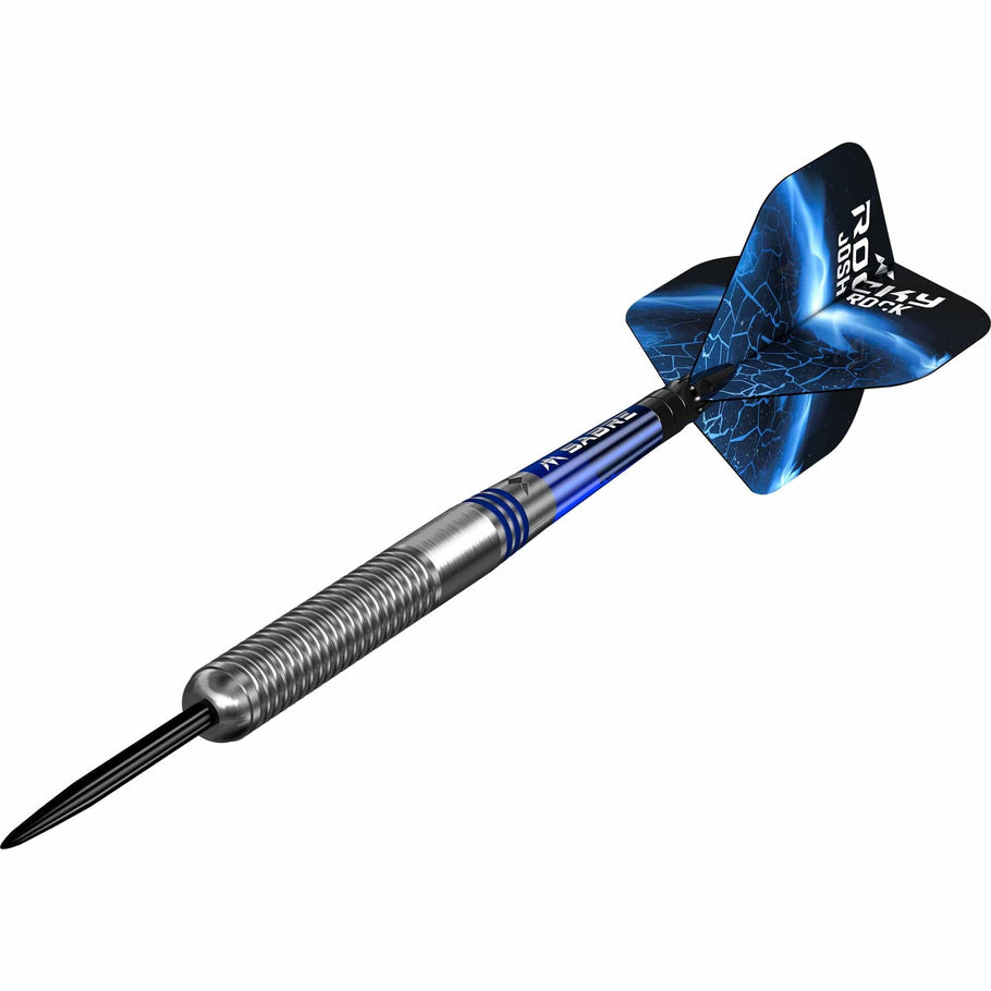 Mission Josh Rock Darts - Steel Tip - 80% - Rocky - Silver & Blue