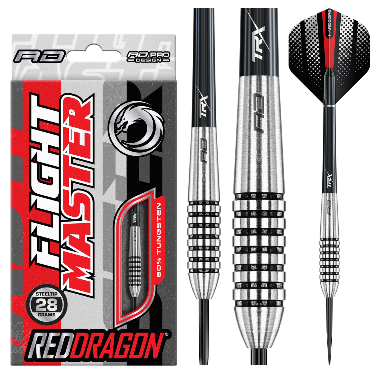 Flightmaster Torpedo 80% Tungsten Steel Tip Darts by Red Dragon