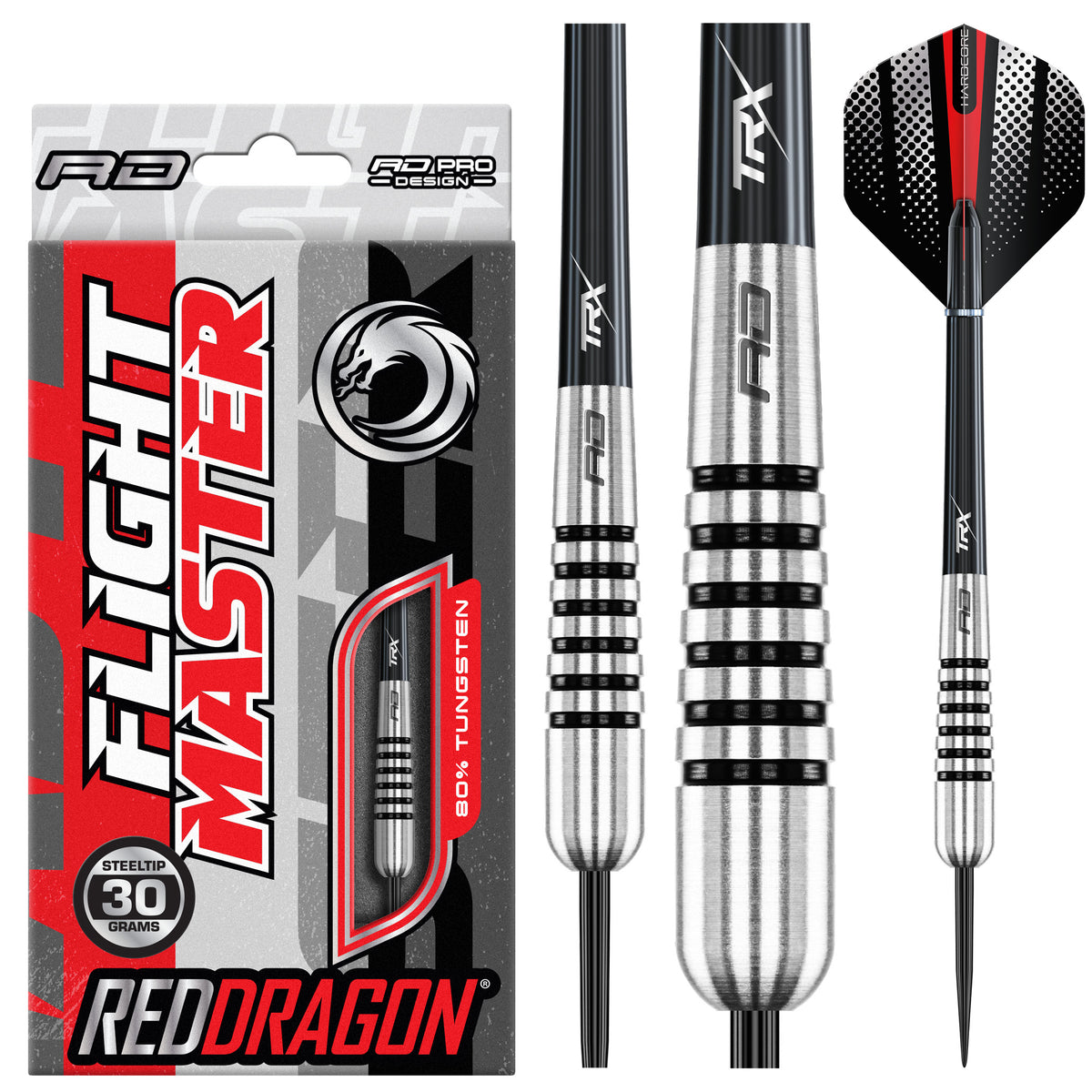 Flightmaster Torpedo 80% Tungsten Steel Tip Darts by Red Dragon