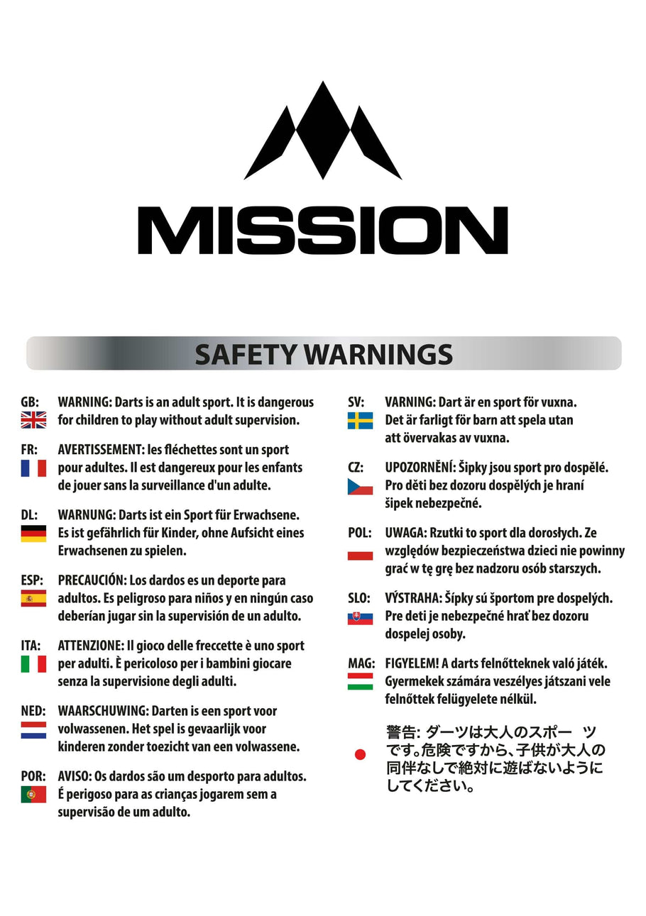 Mission Station 12
holds 12 darts - Acrylic Darts Display Arc Colours