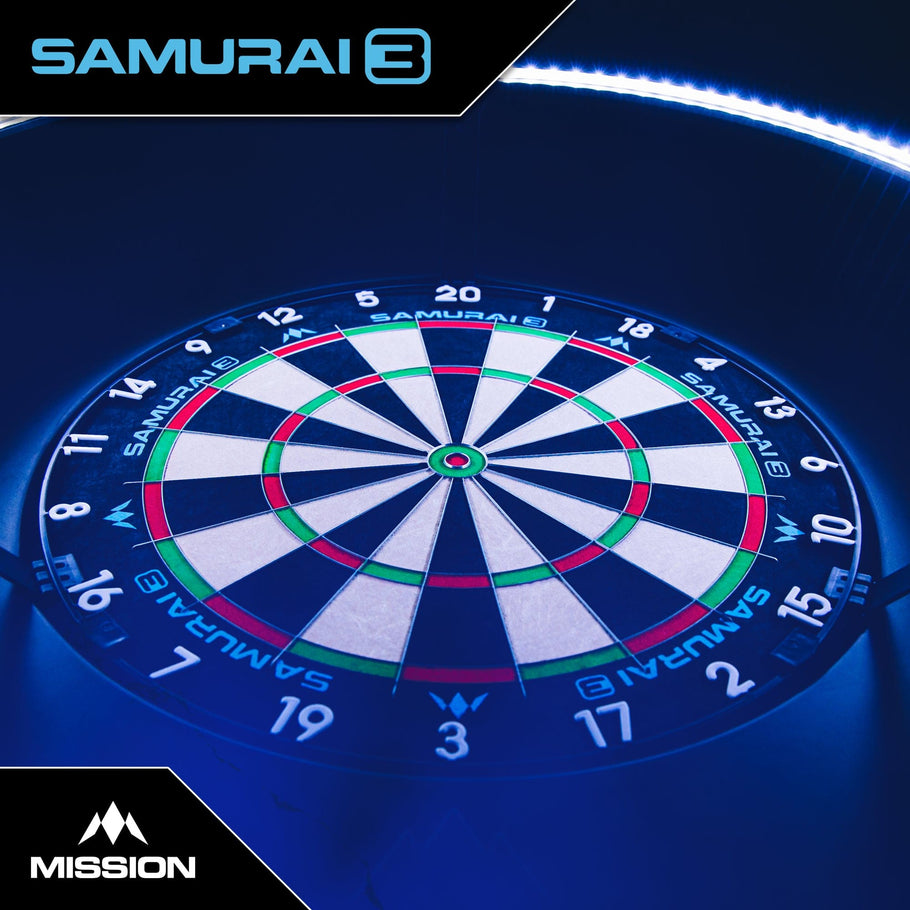 Mission Samurai 3 Dartboard Professional
Knife Wire - Black Number Ring