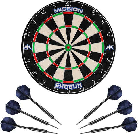 Shogun Dartboard C/W 6 Darts Mission
