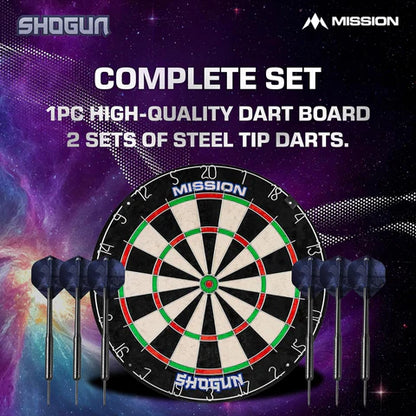 Shogun Dartboard C/W 6 Darts Mission
