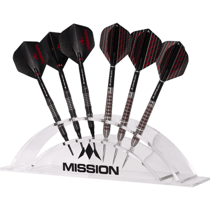 Mission Station 6 - holds 6 darts - Acrylic Darts Display Arc