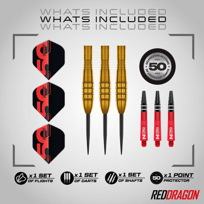 RED DRAGON VIRGIN 5 90% TUNGSTEN STEEL TIP DARTS