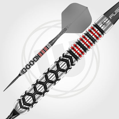 WINMAU FORNAX PARALLEL 90% TUNGSTEN SWITCH POINT STEEL TIP DARTS