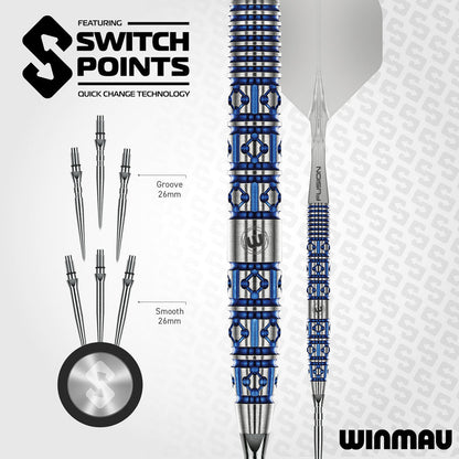 WINMAU LUNARIS TAPERED SWITCH POINT STEEL TIP DARTS