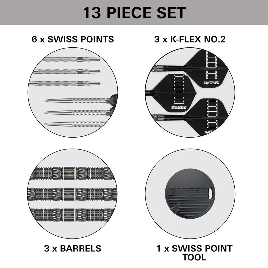 TARGET CHRIS DOBEY 95K 95% TUNGSTEN SP STEEL TIP DARTS