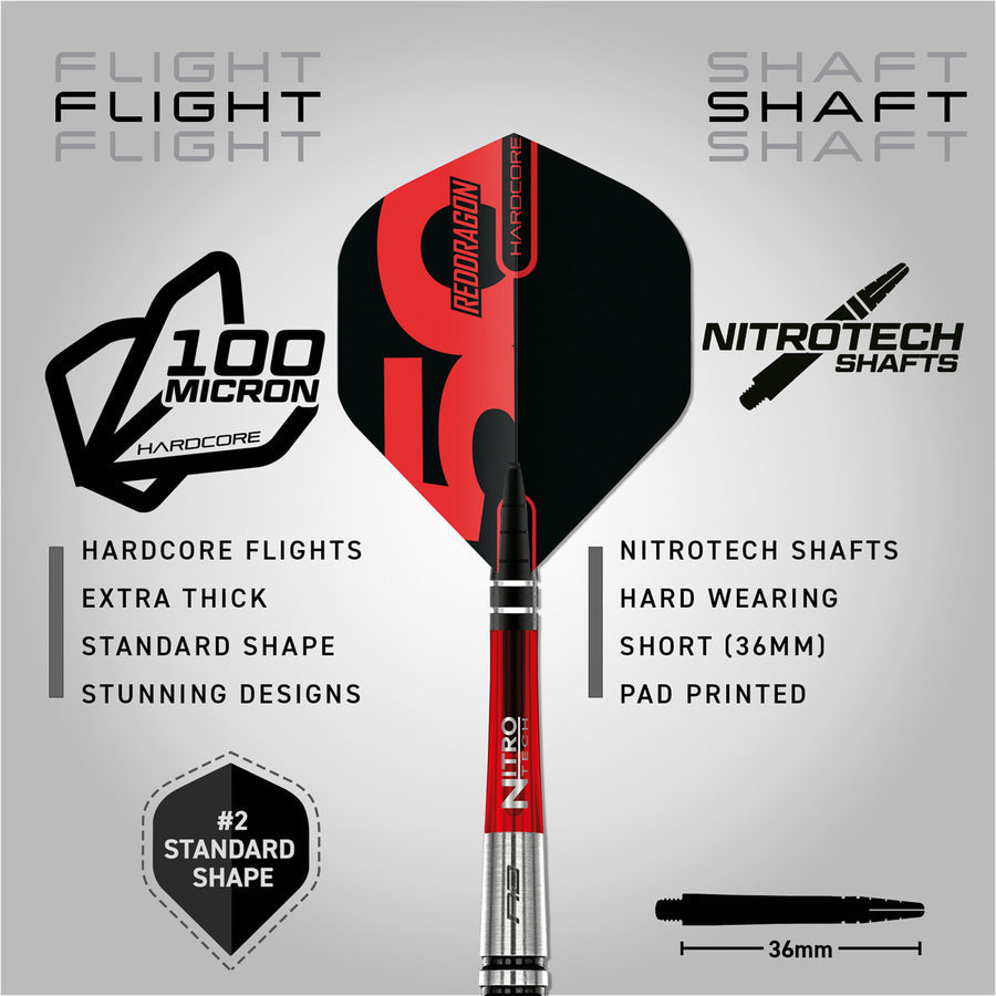 RED DRAGON TORPEDO 2 80% TUNGSTEN STEEL TIP DARTS