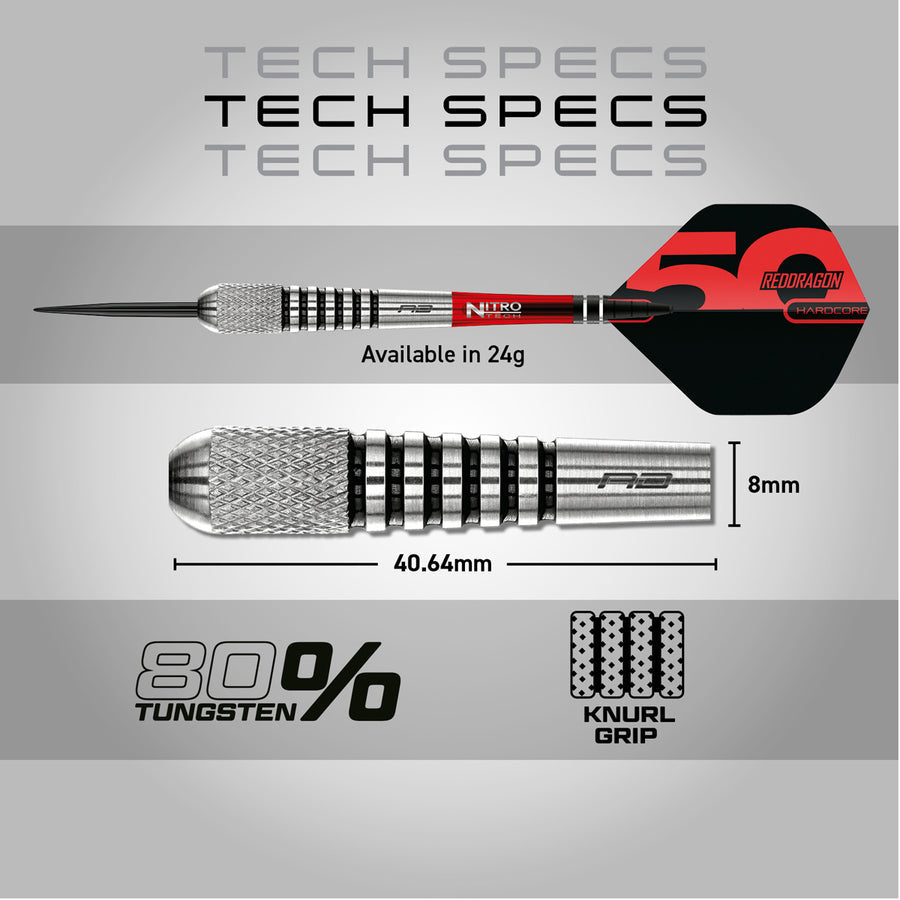 RED DRAGON TORPEDO 2 80% TUNGSTEN STEEL TIP DARTS