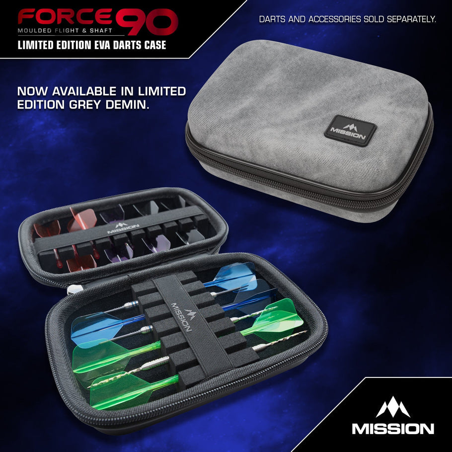 MISSION FORCE 90 DART CASE
EVA MOULDED WALLET - LIMITED EDITION - LARGE - GREY DENIM