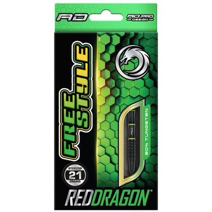 FREESTYLE 90% TUNGSTEN STEEL TIP DARTS BY RED DRAGON