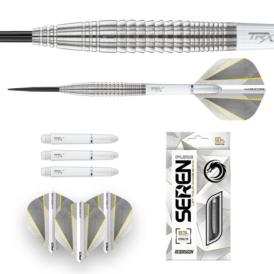 SEREN 4 PURE 90% TUNGSTEN STEEL TIP DARTS BY RED DRAGON