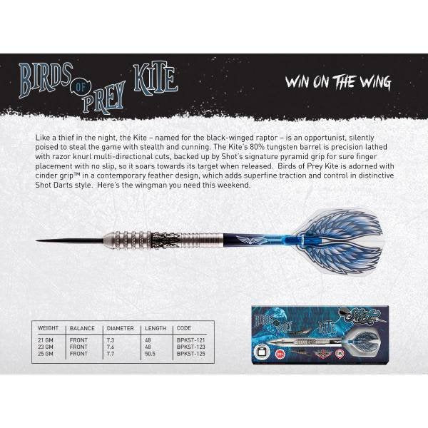 *SHOT BIRDS OF PREY DARTS
STEEL TIP TUNGSTEN - KITE