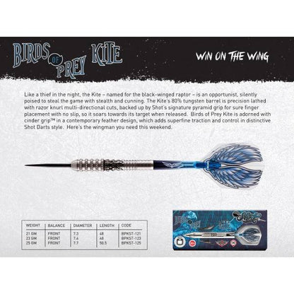 *SHOT BIRDS OF PREY DARTS
STEEL TIP TUNGSTEN - KITE