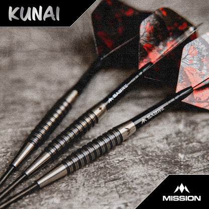 MISSION KUNAI DARTS
STEEL TIP - 95% TUNGSTEN - BLACK PVD
