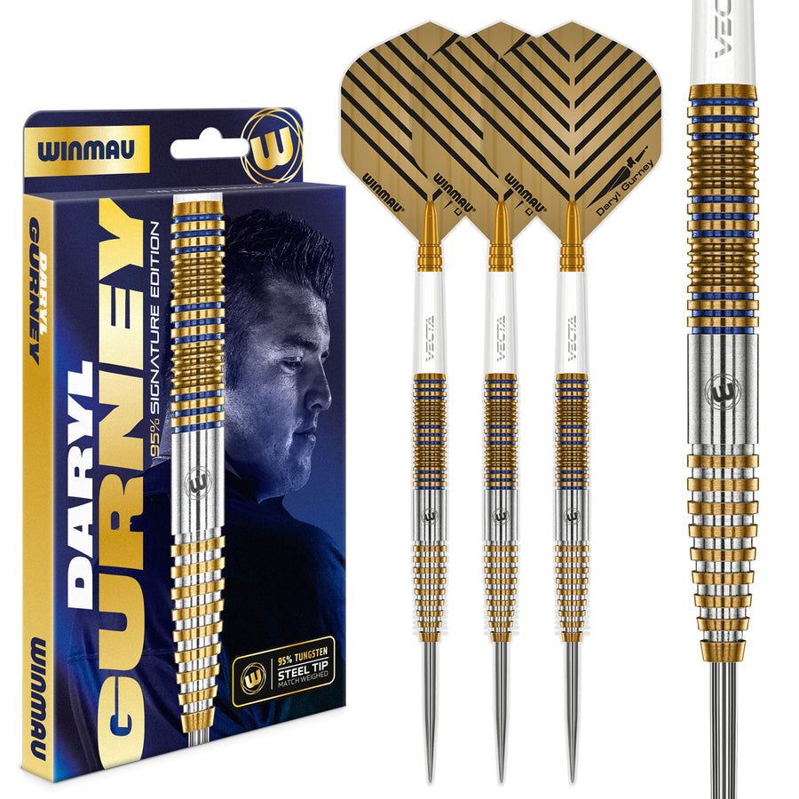 WINMAU DARYL GURNEY SIGNATURE EDITION 95% TUNGSTEN STEEL TIP DARTS