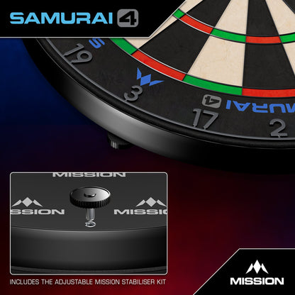 Mission Samurai 4 Graphite - Professional Dartboard