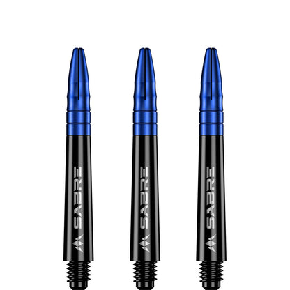 MISSION SABRE SHAFTS
POLYCARBONATE DART STEMS - BLACK - BLUE TOP