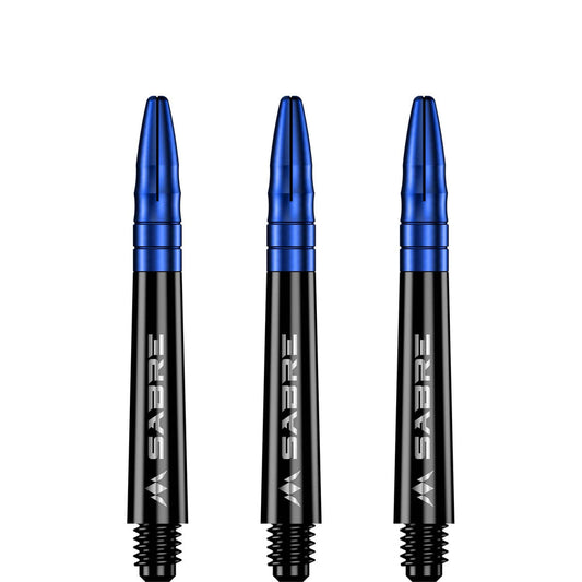 MISSION SABRE SHAFTS
POLYCARBONATE DART STEMS - BLACK - BLUE TOP