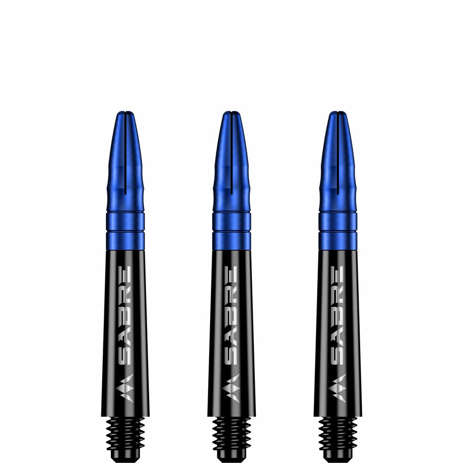 MISSION SABRE SHAFTS
POLYCARBONATE DART STEMS - BLACK - BLUE TOP