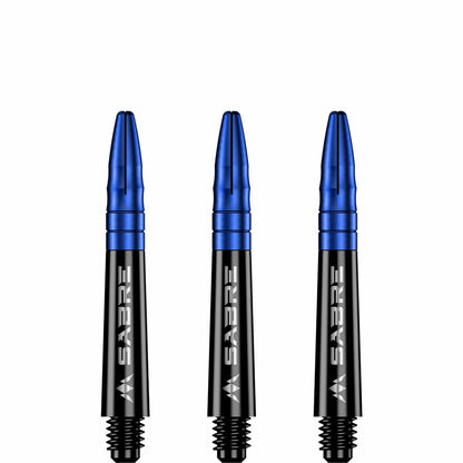 MISSION SABRE SHAFTS
POLYCARBONATE DART STEMS - BLACK - BLUE TOP