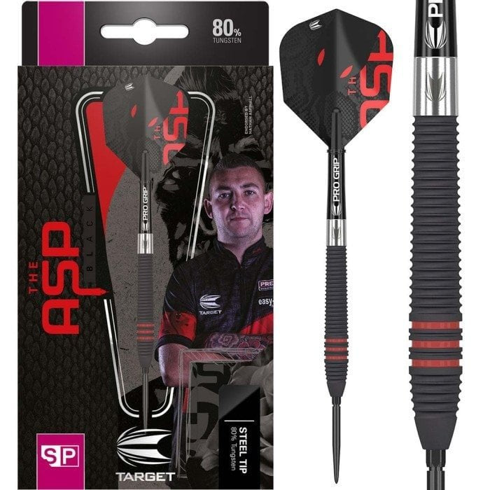 Target Nathan Aspinall 80% Black Swiss Point - Steel Tip Darts