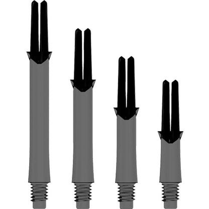 L-Style L-Shaft Locked Straight Clear Black Dart Shafts