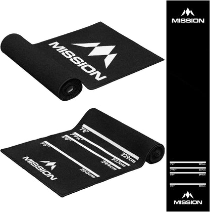MISSION CARPET DART MAT
NON SLIP BACK - BLACK WITH LOGO