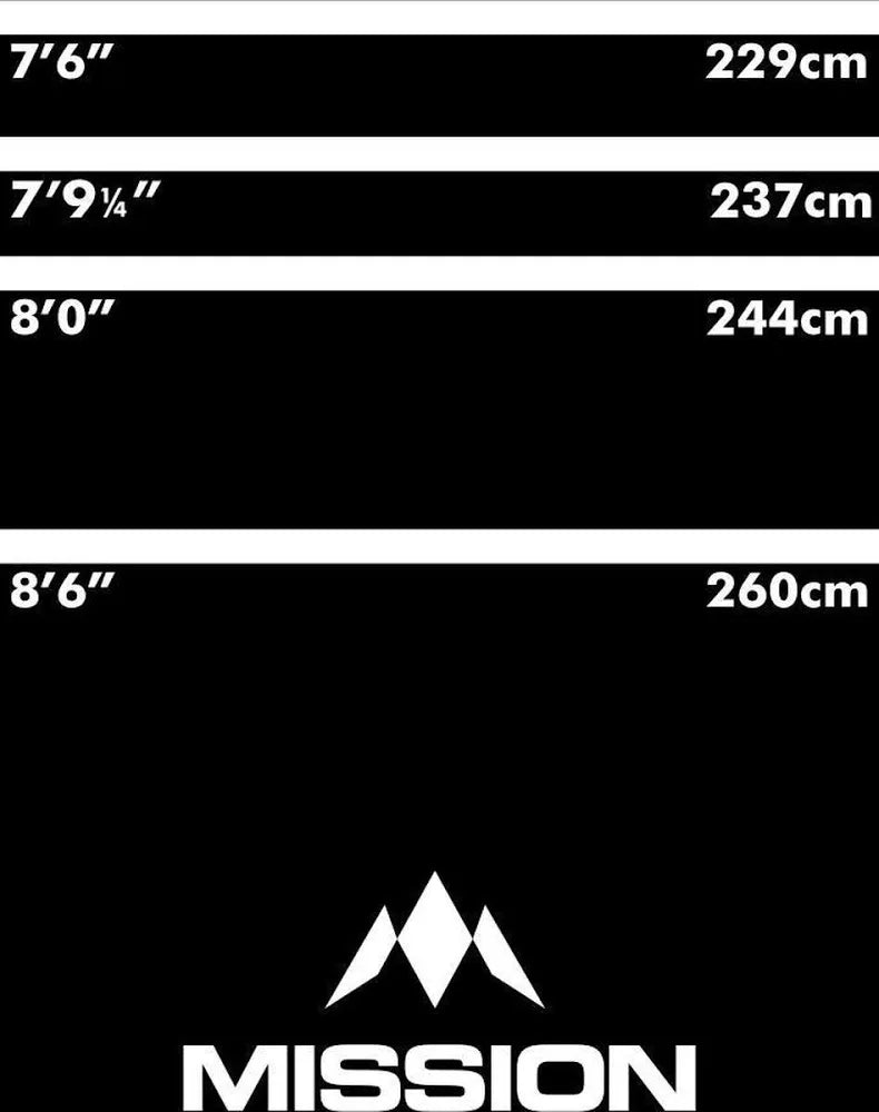 MISSION CARPET DART MAT
NON SLIP BACK - BLACK WITH LOGO