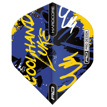Luke Humphries Graffiti Blue Hardcore Standard - Dart Flights BY RED DRAGON
