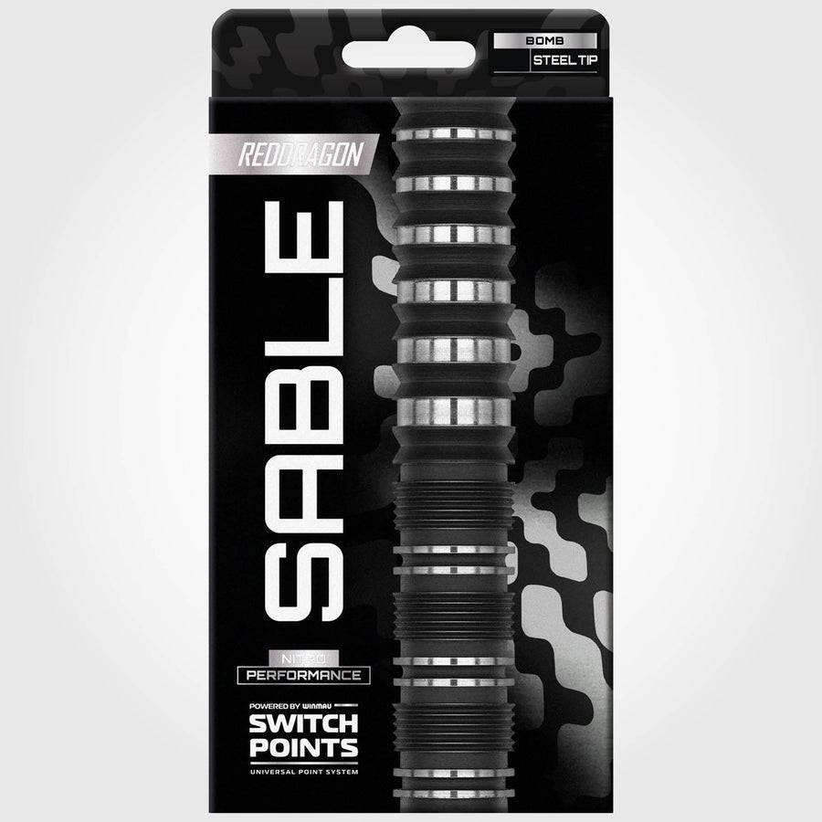 RED DRAGON SABLE PARALLEL SWITCH POINT 90% TUNGSTEN STEEL TIP DARTS