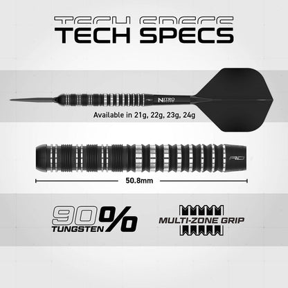 RED DRAGON SABLE PARALLEL SWITCH POINT 90% TUNGSTEN STEEL TIP DARTS