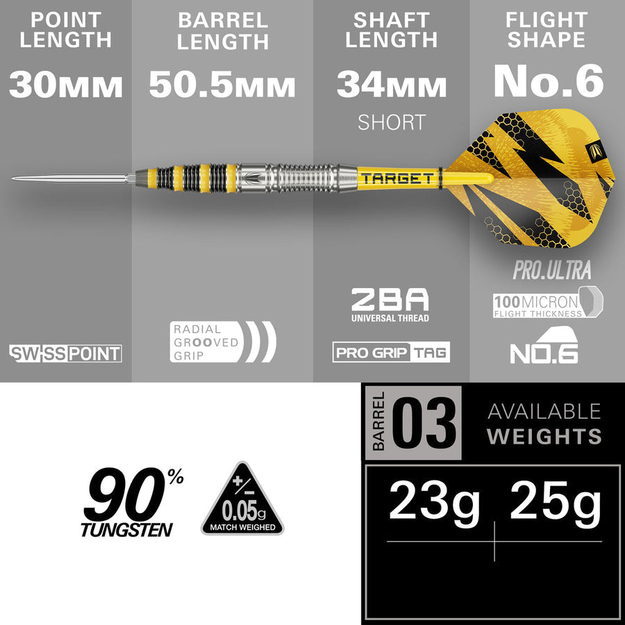 BUZZ 90% SP03 STEEL TIP DART 2026