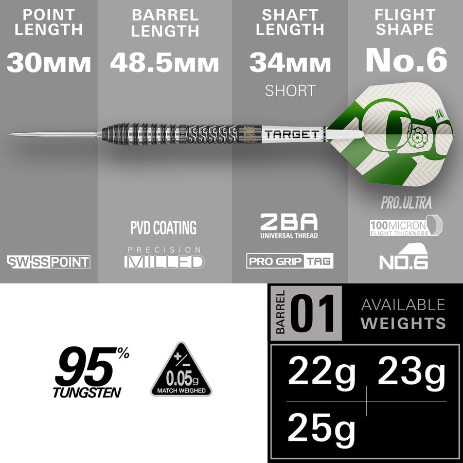 CHARLIE MANBY 95% STEEL TIP DARTS 2026