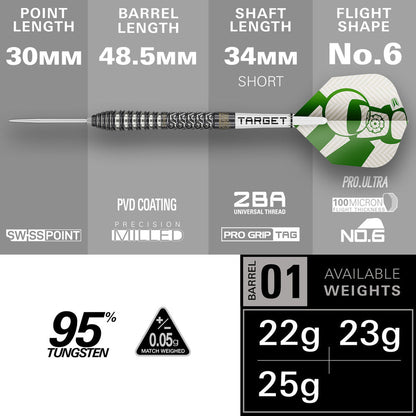 CHARLIE MANBY 95% STEEL TIP DARTS 2026