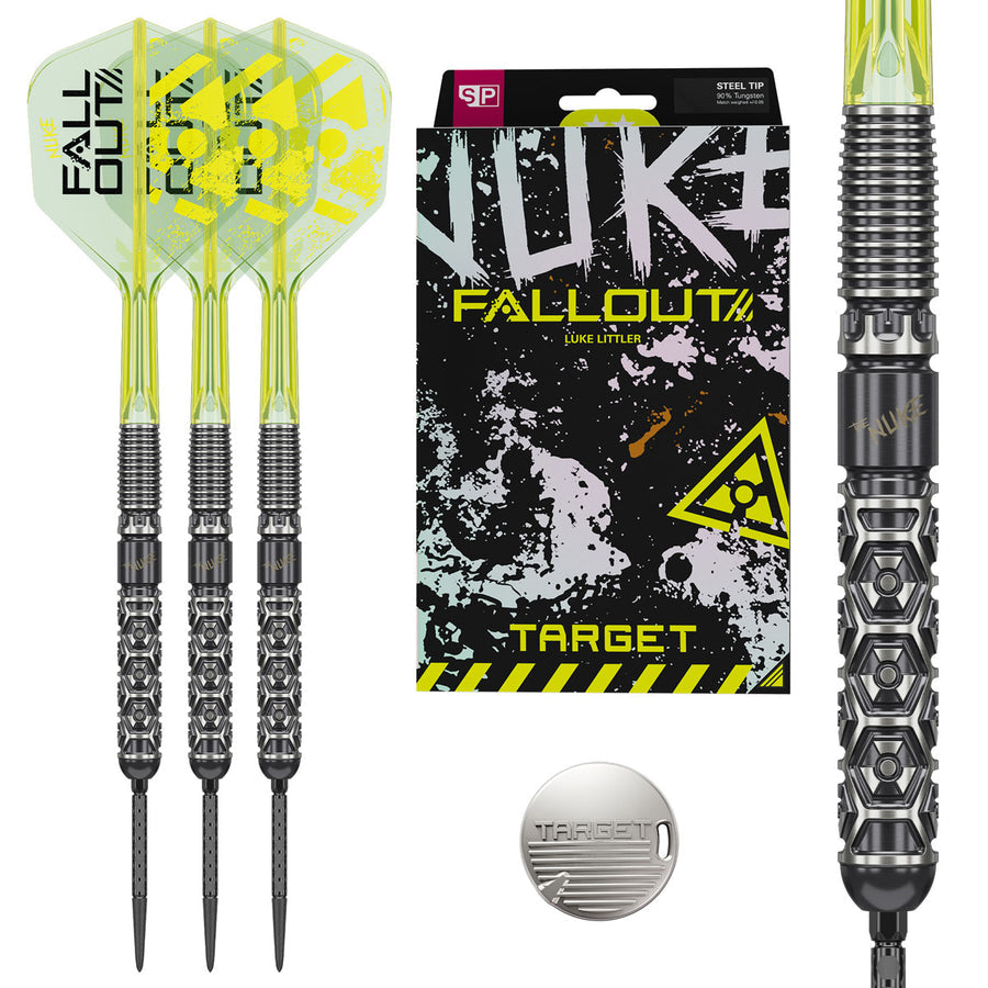 LUKE LITTLER NUKE FALLOUT  90% SP STEEL TIP DARTS 2026