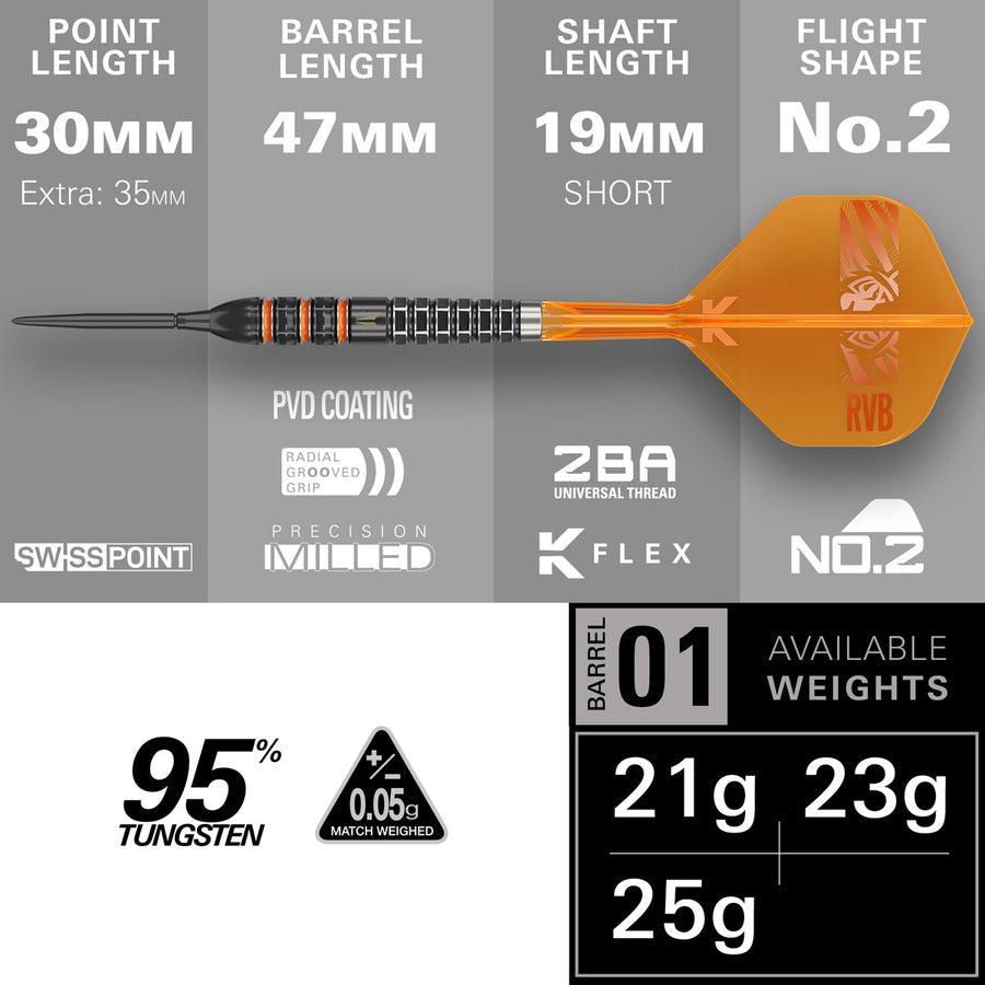 RAYMOND VAN BARNEVELD 95K SP STEEL TIP DARTS 2026